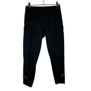 Mondetta Black Buttery Soft Pocket Side Cropped Athletic Leggings XS